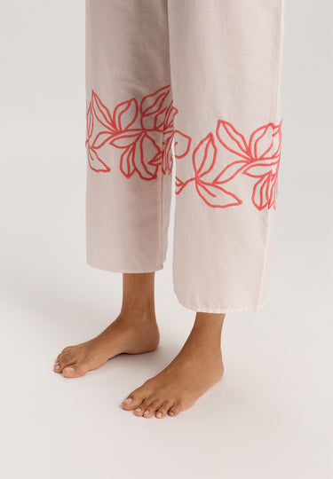 Liz Cotton Crop Pants With Embroidery | Melon Soda 74798-2337
